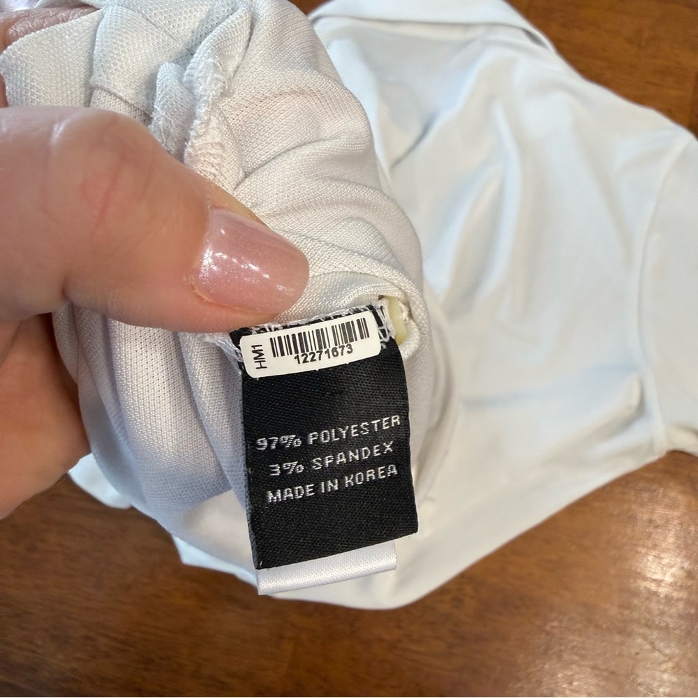 Men's Turtleson Tour Performance White Polo Shirt size medium - Picture 7 of 9